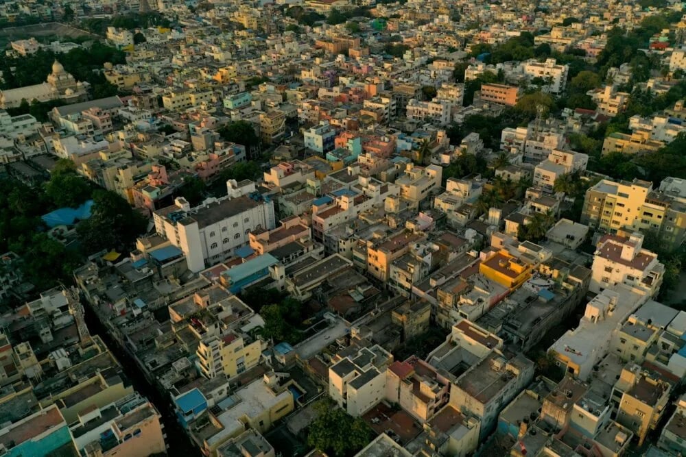 low angle photo of concrete buildings