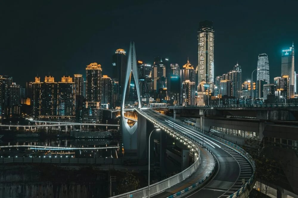 city buildings during night time