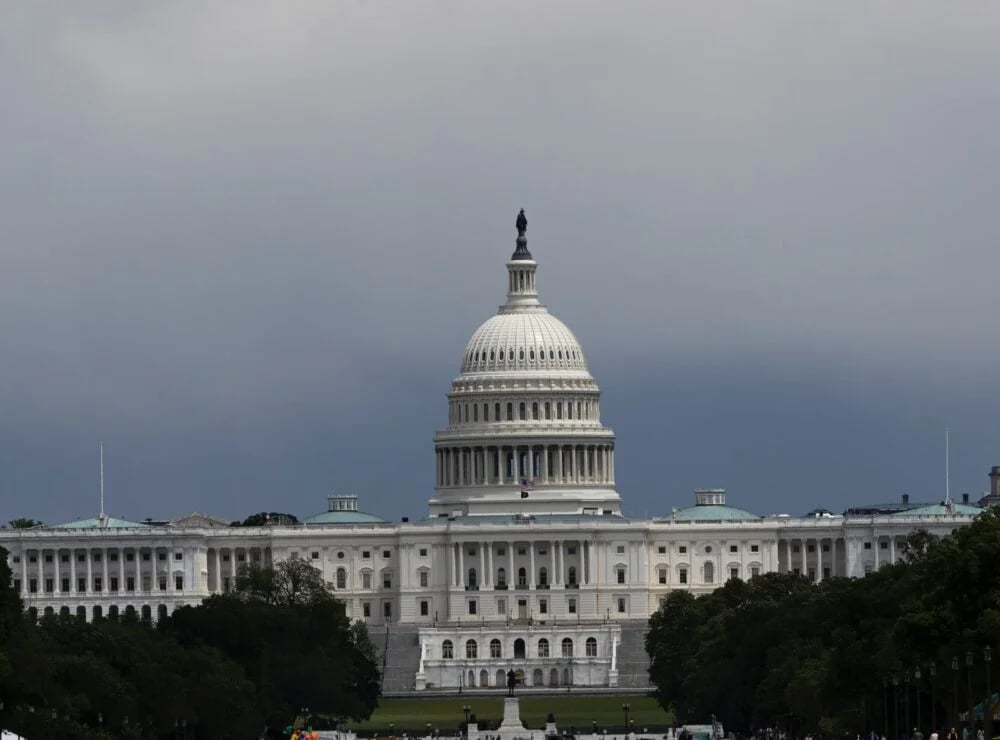 white dome building under gray sky