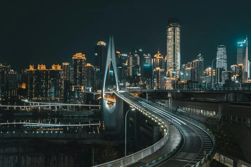 city buildings during night time